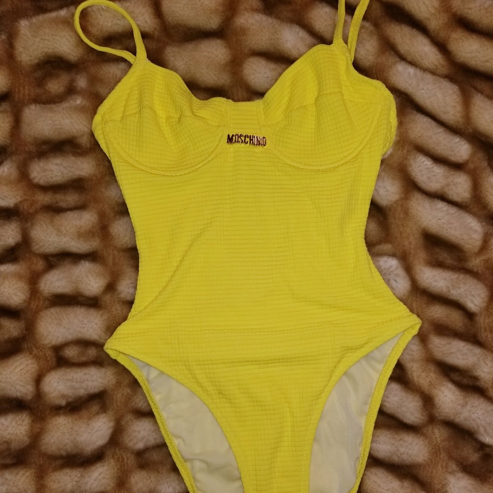 Moschino one piece yellow swimsuit